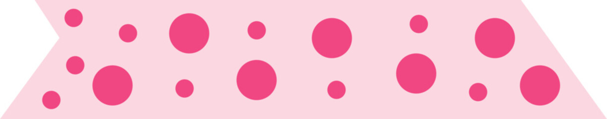 Bright pink washi tape featuring dotted pattern in various sizes, great for crafts, packaging, and digital design assets.