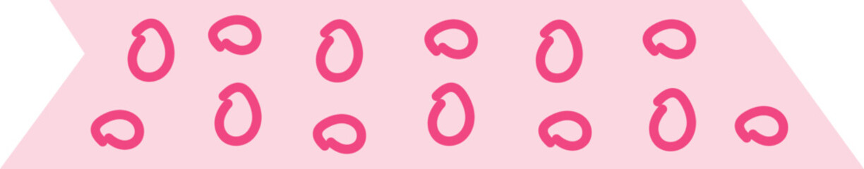 Pink washi tape featuring random oval shapes, great for adding a playful touch to journals, crafts, and digital art projects.