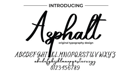 Asphalt - Elegant Script Font for Smooth Handwritten Design and Creative Typography
