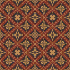 Seamless golden floral pattern