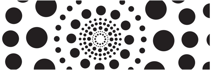 Dotted pattern. Abstract geometric print with different sized round shapes.  Vector  illustration. EPS 10