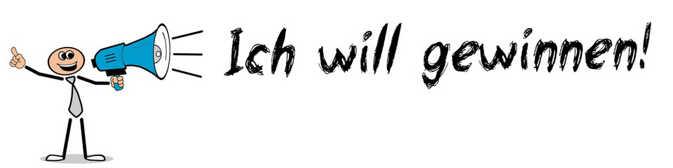 Obraz premium Ich will gewinnen!