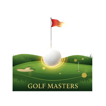 Golf Masters Icon &ndash; Professional Golf Tournament and Championship Trophy Vector