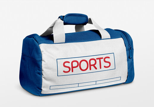 Blue Sports Bag Mockup Psd