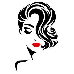 silhouette of woman with red lipstick