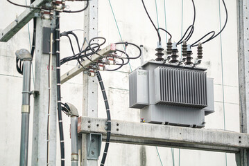 Power Transformer at Electrical Substation