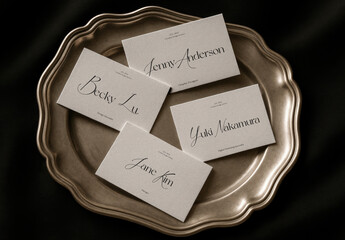 Elegant Business Card Mockup Design Display Psd