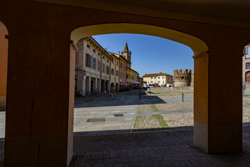 FONTANELLATO, ITALY, MARCH 20, 2025 - The Village of Fontanellato, Province of Parma, Emilia-Romagna, Italy