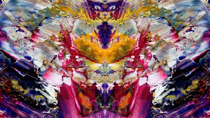 Abstract art background . Hand painting artwork on canvas .