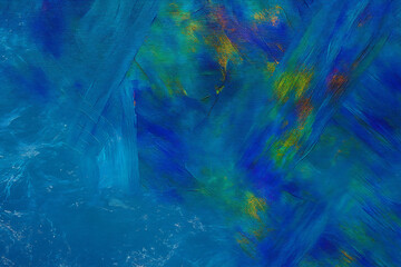 Dynamic blue abstract texture painting modern artwork for creative digital backgrounds