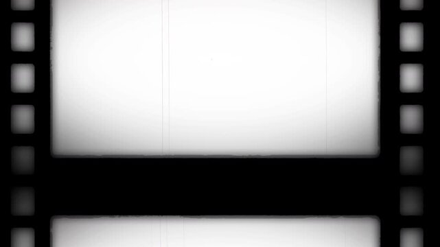 Vintage super 8 film overlay, with scratch, noised and dirt. 8mm 16mm Film frame transition. 4k video.