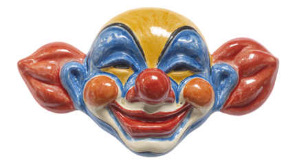 a pair of red and silver earrings