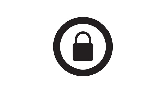 Secure lock icon with shield symbol for digital safety and cybersecurity concepts vector - Powered by Adobe