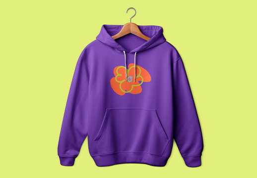 Vibrant Hoodie Mockup With Abstract Design Psd