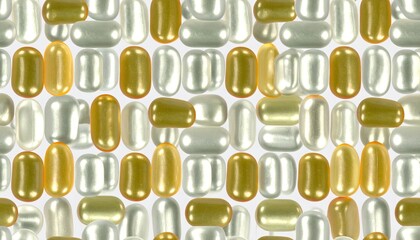 Reflective Chrome Jelly Blobs Seamless Pattern