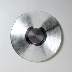 Silver vinyl record showing music award concept