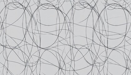 Airy Soft Graphite Seamless Pencil Scribble Loops Pattern