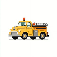 Minimalistic vector truck design with clean lines and bright colors