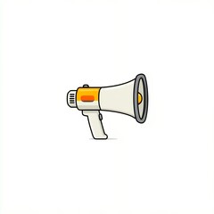 Minimalistic vector icon of a megaphone for communication needs