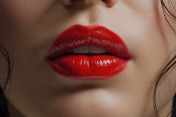 Fototapeta premium close up lips