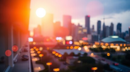 Blurred city traffic