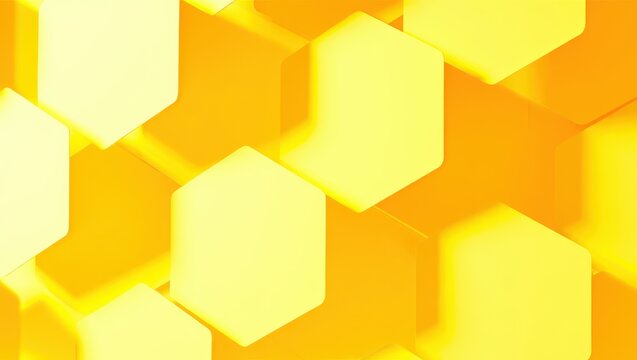Abstract yellow hexagon pattern background with a modern and geometric design