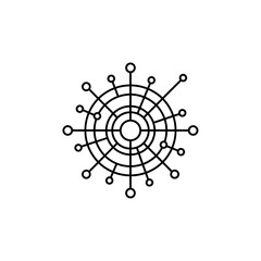 Concentric network connected by nodes