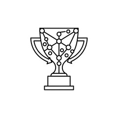 Connected triumph Networked achievement trophy