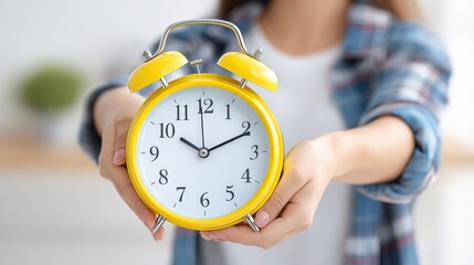 teenager organizing desk with clock, pens in a home office, using smartphone, lit with warm indoor light, captured in close-up composition, styled as lifestyle productivity, clean background,