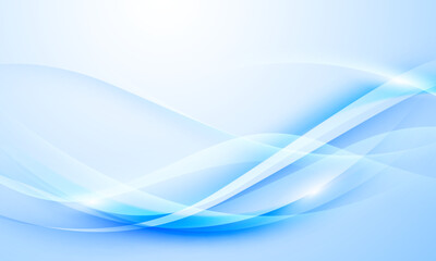 Blue waves abstract background, modern design, vector illustration