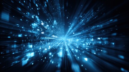 Naklejka premium Dynamic Blue Abstract Background with Light Effects and Movement