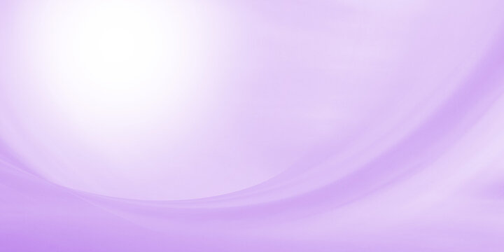 Abstract background smooth gradient wash light purple. Color soft and pastel, transitioning from bright white light source upper-left corner frame. Flowing curves and swirls sense movement