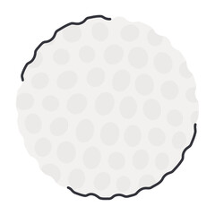 Golf Ball Sports Game Equipment in Cartoon Style.