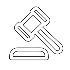 Gavel Line Icon