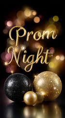 Elegant Prom Night Decoration with Golden Sphere