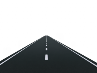 Empty highway road perspective asphalt transportation travel journey straight lane direction straight empty highway with clear lane markings stretches into distance symbolizing travel freedom