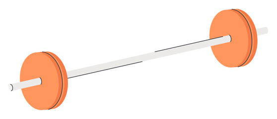 Heavy Barbell with Weights for Gym Exercises.