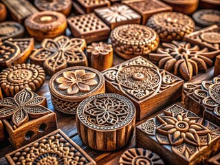 Bagru, India: Hand Block Printing Wooden Blocks at a Traditional Factory