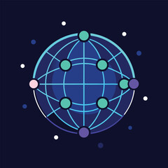 Global Network Connection with Interconnected Nodes and Data Flow Representing Worldwide Communication and Technological Advancement for Digital Solutions