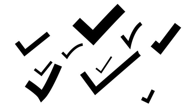 Check mark icon button set. Checkmark Icon Vector Logo template. Check list button icon. Check mark in round sign. Vector illustration.