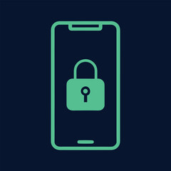 Mobile Security Concept Showing a Smartphone Displaying a Padlock Icon for Data Protection and Privacy