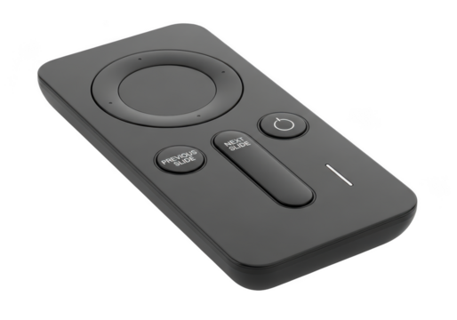 Modern minimalist remote control device for smart home entertainment systems isolated on transparent background