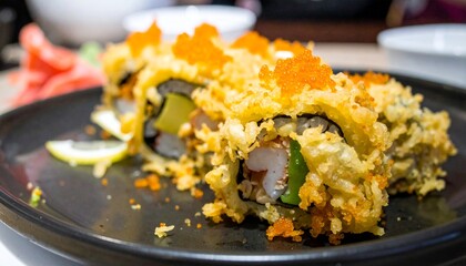 tempura hot fried sushi maki 