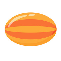 Oval Candy Vector Flat Illustration