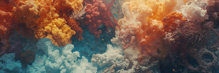 Rough texture background merging different colors and shapes to use in graphic design