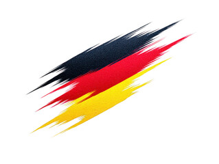 Black, red, and yellow brush strokes create abstract representation of German flag, symbolizing national pride and artistic expression