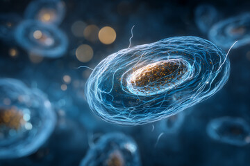 Molecular structure cell formation microbiology visualization