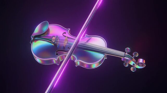 violin and music notes and Ai
