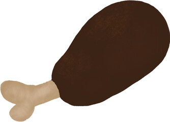 갈색 육식 고기 캠핑 바베큐 