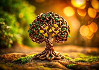 Celtic Knot Tree of Life: Miniature Tilt-Shift Photography